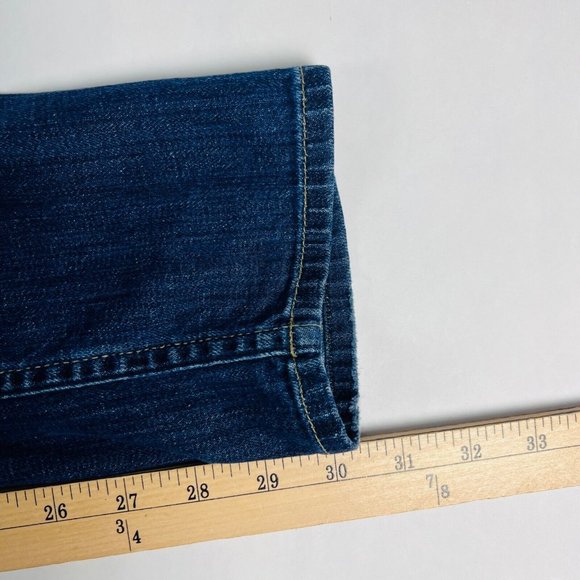 Hudson Womens Jeans 26 Blue Skinny Stretch Dark Wash Whiskers Flap Pockets - Picture 9 of 10